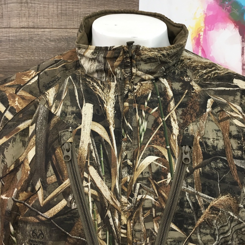 Cabelas Mens Camo Realtree Reversible Insulated Jacket Hunting Fishing XL TG‎ - Picture 2 of 12